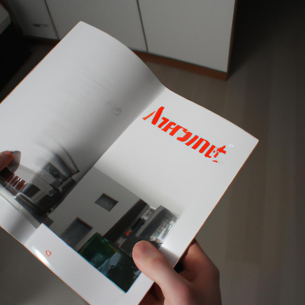 Person holding apartment rental brochure